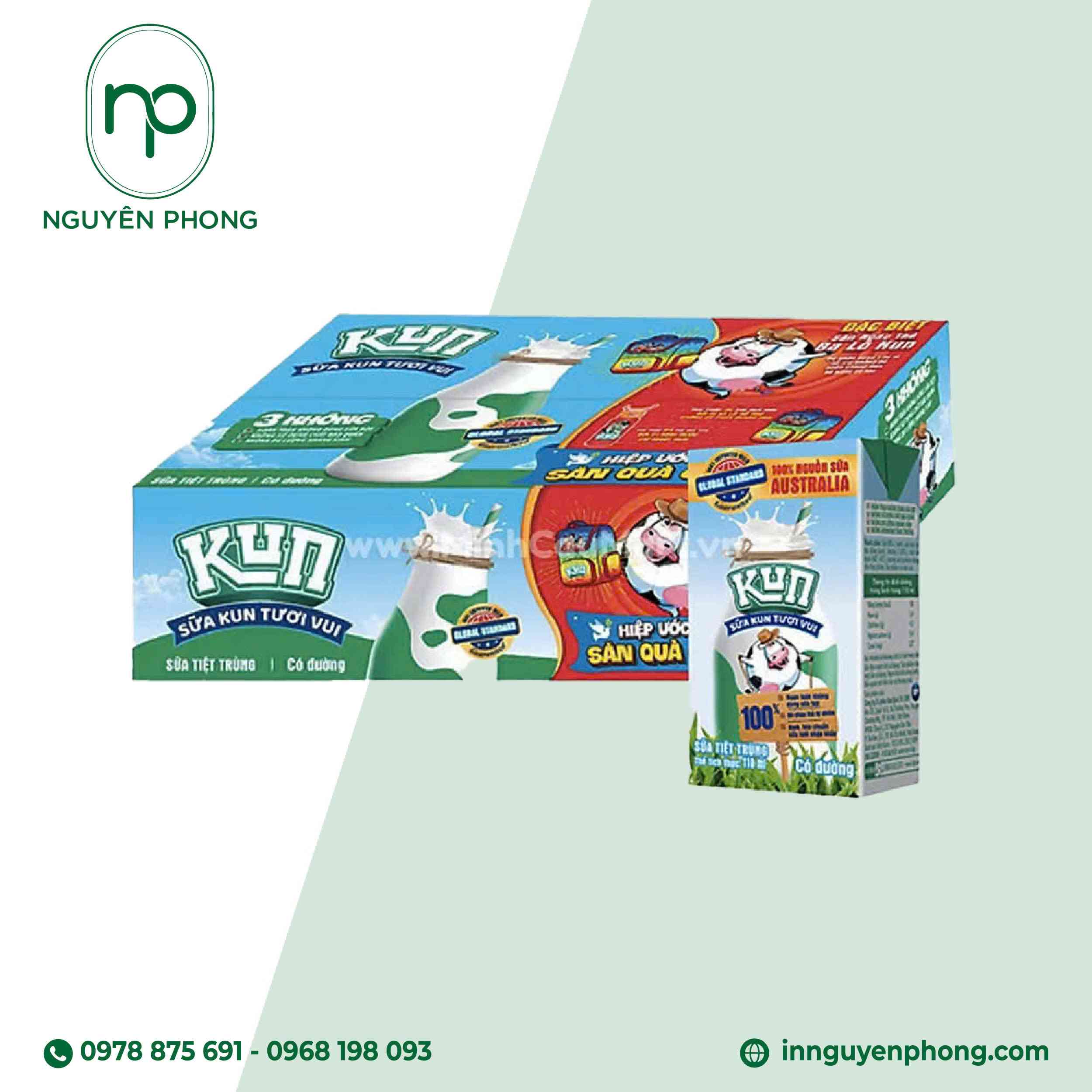 Mẫu thùng đựng sữa Kun sau khi gia công tại Xưởng 
